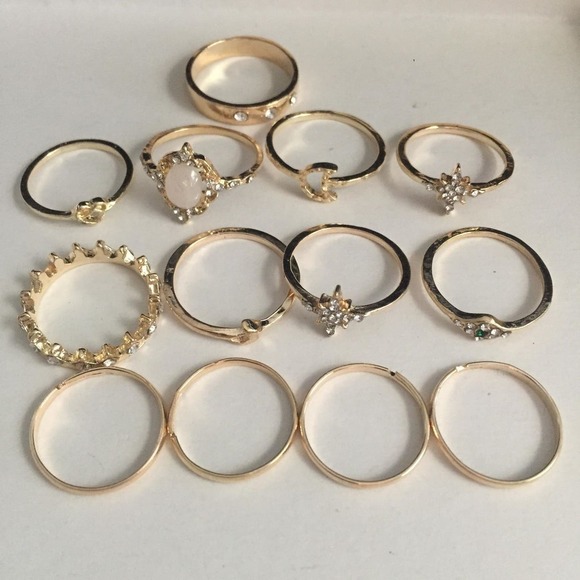 Golden Celestial Princess Midi Ring Set - Picture 3 of 8